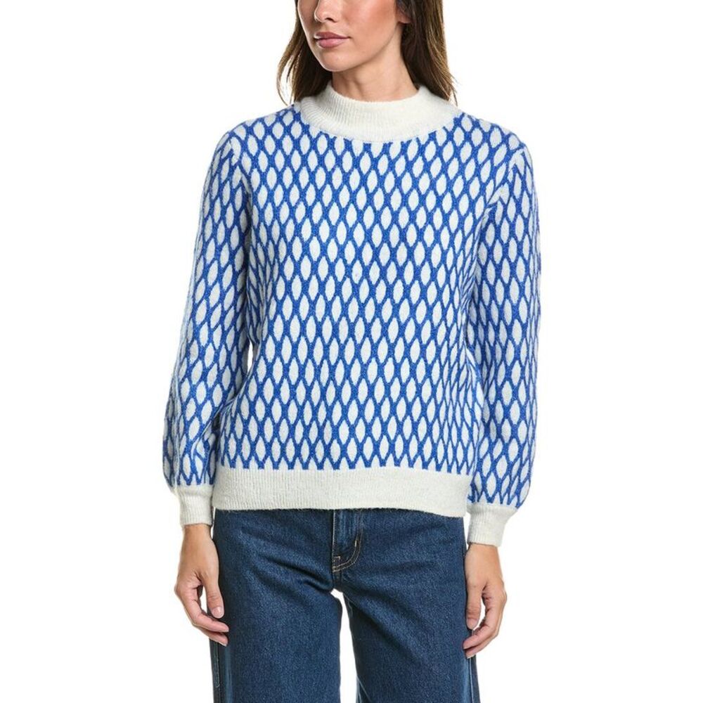 Ichi Womens Kamara Alpaca-Blend Sweater, Blue
